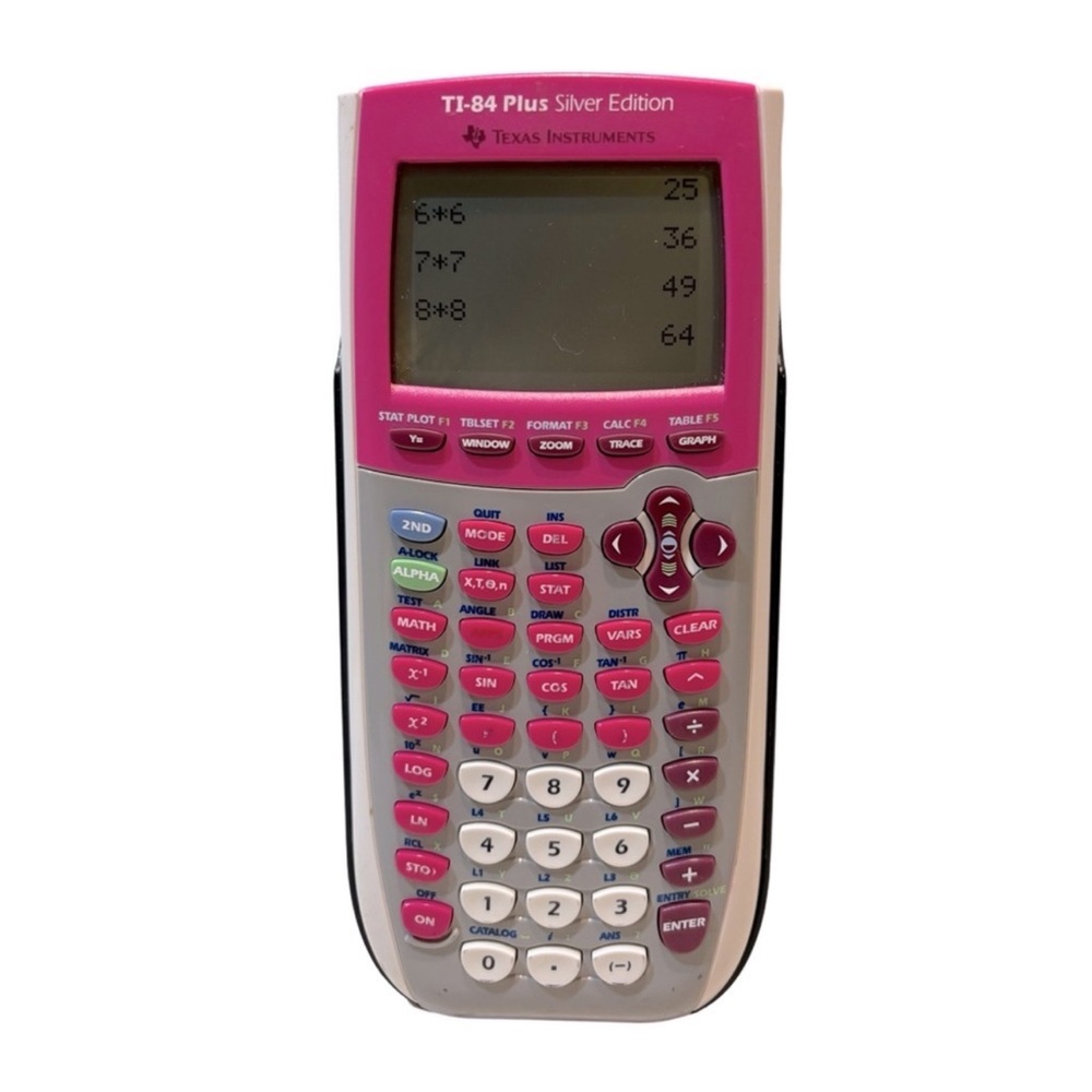 Texas Instruments TI-84 Plus Silver Edition in Pink and Gray
